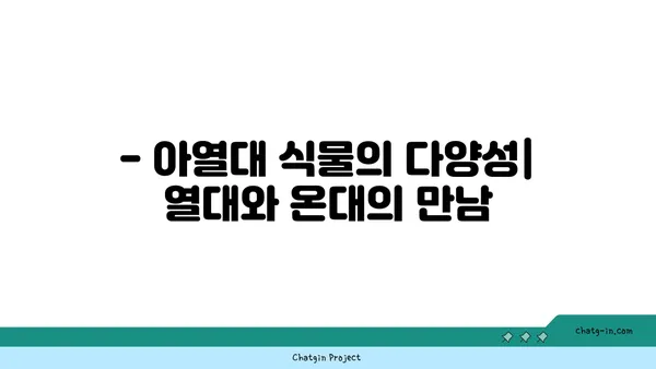 아열대 기후 지역의 특징과 대표적인 식물 | 아열대, 기후, 식물, 환경