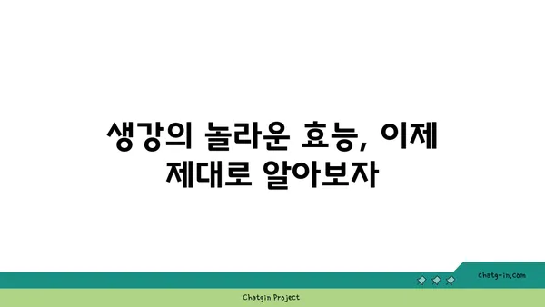 생강의 놀라운 효능| 건강, 요리, 그리고 미용까지 | 생강 효능, 생강 활용법, 생강 레시피, 생강차