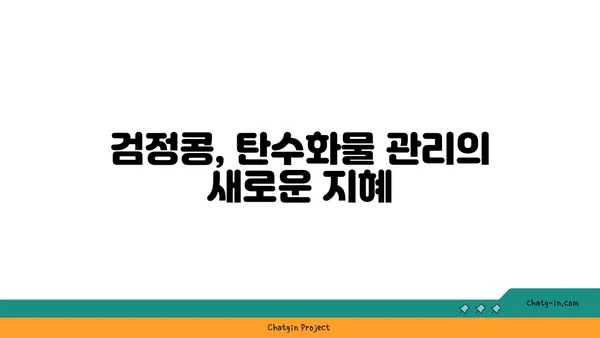 검정콩, 당뇨 관리의 새로운 열쇠? | 당분 대사 촉진 효과, 과학적으로 밝혀진 탄수화물 관리