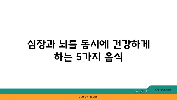 심장 건강과 뇌 기능 UP! 5가지 심뇌 강화 음식 | 건강 식단, 심혈관 질환 예방, 인지 능력 향상