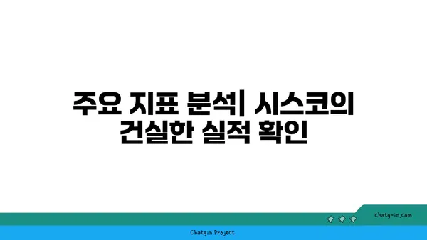 시스코의 재무 성과| 지속적인 성장과 수익성 |  분석 및 전망 | 핵심 지표