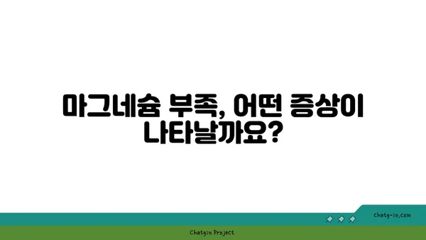 마그네슘 부족 증상과 개선 방법| 건강한 삶을 위한 필수 영양소 | 건강, 영양, 마그네슘 결핍, 건강 관리, 식단