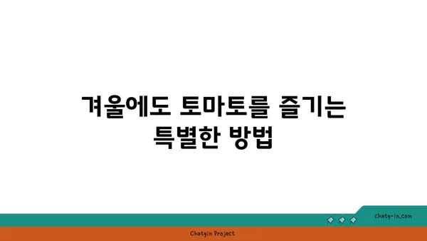 겨울철에도 싱싱한 토마토를? 꿀팁 가득한 재배 가이드 | 토마토, 겨울 재배, 온실 재배, 베란다 재배