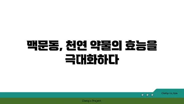 맥문동과 천연 약물의 시너지 효과| 건강 증진을 위한 궁극의 조합 | 맥문동, 천연 약물, 건강, 시너지 효과, 약효 증진