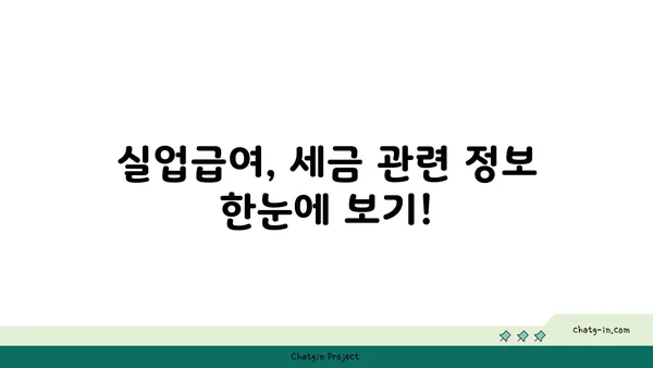 실업급여 받는 동안 세금 책임 완벽 가이드 | 실업급여, 세금, 신고, 환급