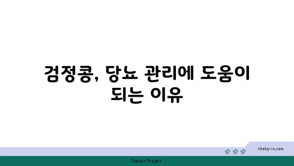 검정콩, 당뇨 관리의 새로운 열쇠? | 당분 대사 촉진 효과, 과학적으로 밝혀진 탄수화물 관리