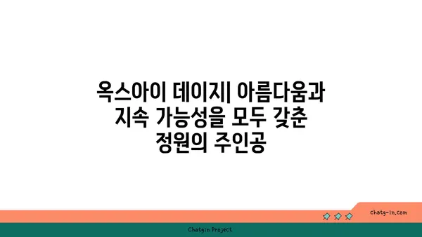 옥스아이 데이지| 지속 가능한 정원을 위한 완벽한 선택 | 지속 가능한 정원, 친환경 정원, 옥스아이 데이지, 꽃, 식물