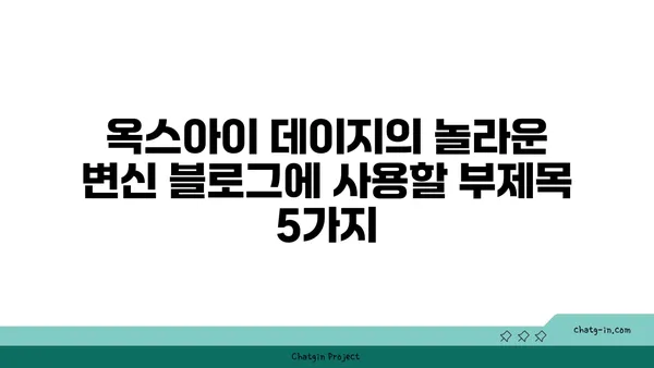 옥스아이 데이지의 놀라운 변신| 재사용과 지속 가능성 | 환경 보호, 업사이클링, 친환경 소재