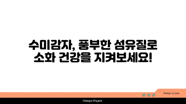 수미감자| 섬유질 풍부, 소화 건강을 위한 최고의 선택 | 건강 식단, 섬유질, 소화 개선, 영양 정보