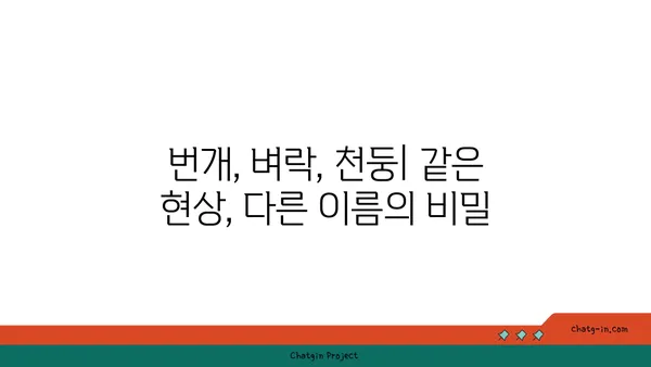 번개, 벼락, 천둥| 하늘의 소리, 그 차이를 알아보세요! | 기상 현상, 자연 현상, 과학