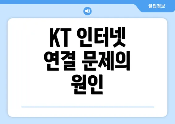 KT 인터넷 연결 문제의 원인