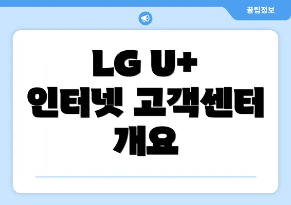 LG U+ 인터넷 고객센터 개요