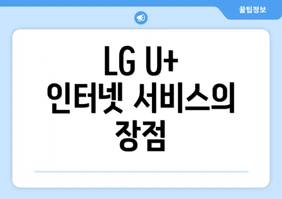 LG U+ 인터넷 서비스의 장점