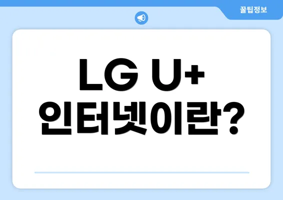 LG U+ 인터넷이란?