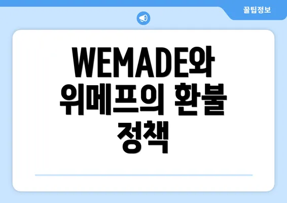 WEMADE와 위메프의 환불 정책