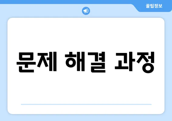 문제 해결 과정