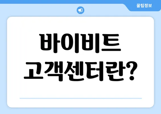 바이비트 고객센터란?