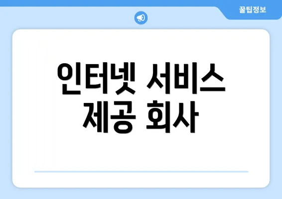 인터넷 서비스 제공 회사