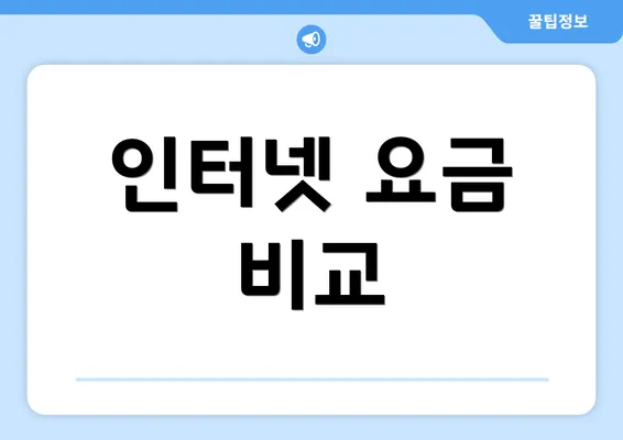 인터넷 요금 비교