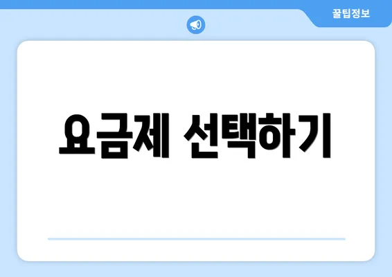 요금제 선택하기
