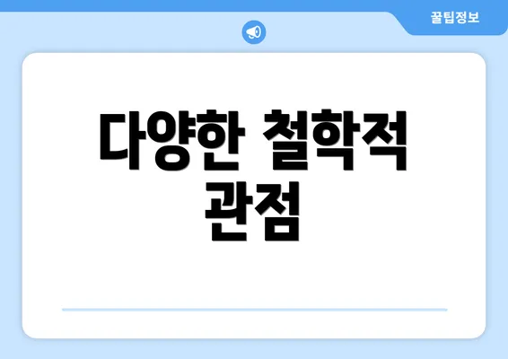 다양한 철학적 관점