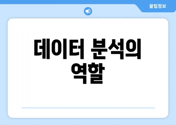 데이터 분석의 역할