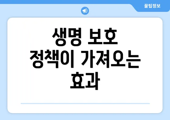 생명 보호 정책이 가져오는 효과