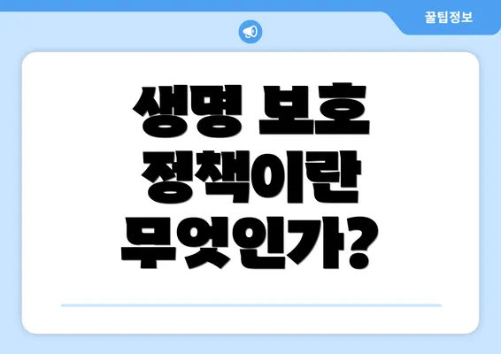 생명 보호 정책이란 무엇인가?