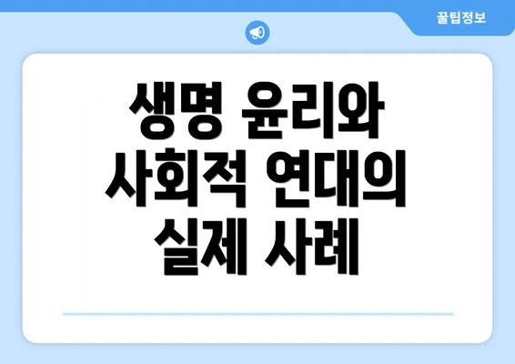 생명 윤리와 사회적 연대의 실제 사례