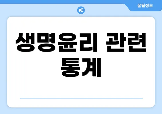 생명윤리 관련 통계