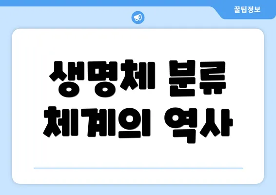 생명체 분류 체계의 역사