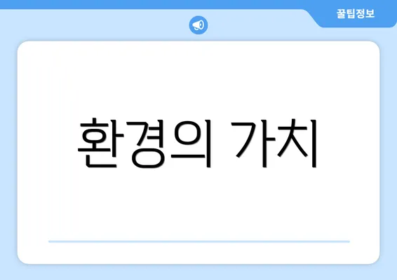 환경의 가치