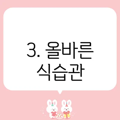 3. 올바른 식습관