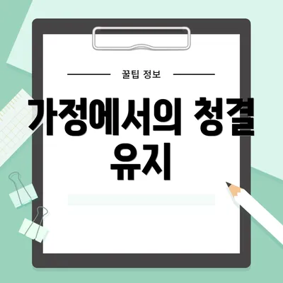 가정에서의 청결 유지