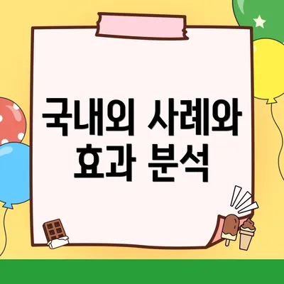 국내외 사례와 효과 분석