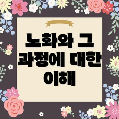 노화와 그 과정에 대한 이해