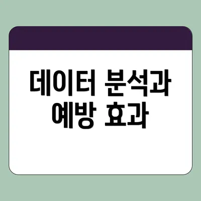 데이터 분석과 예방 효과