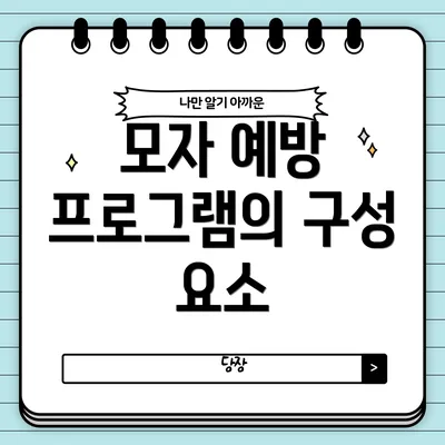 모자 예방 프로그램의 구성 요소
