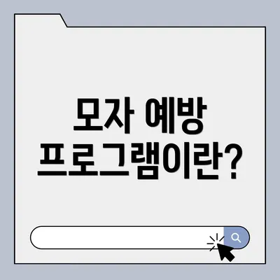모자 예방 프로그램이란?