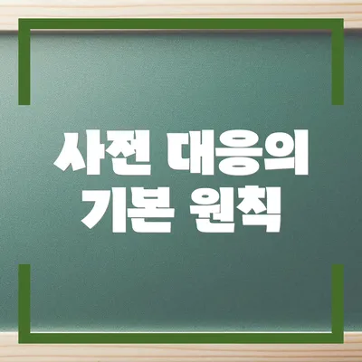 사전 대응의 기본 원칙