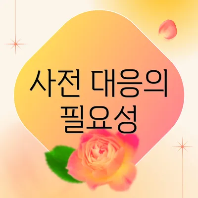 사전 대응의 필요성