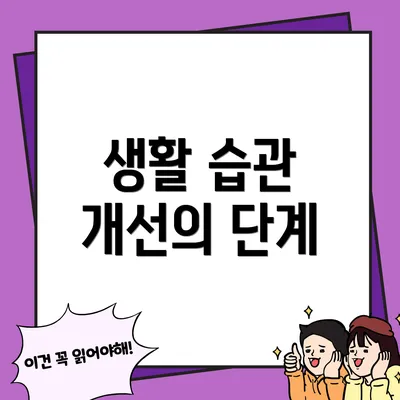 생활 습관 개선의 단계