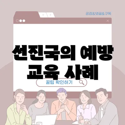 선진국의 예방 교육 사례