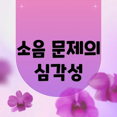 소음 문제의 심각성