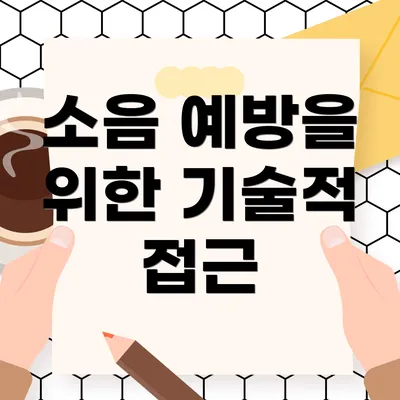 소음 예방을 위한 기술적 접근