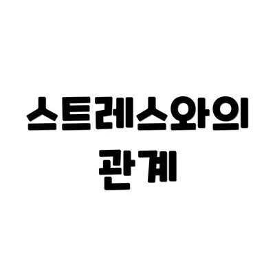 스트레스와의 관계