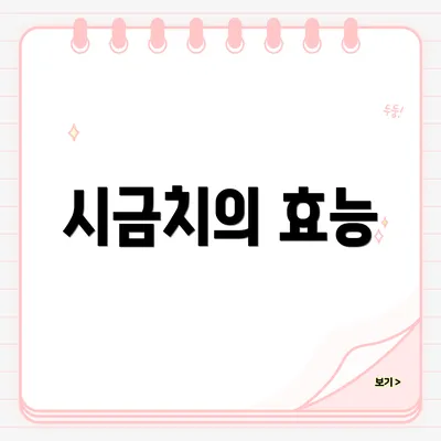 시금치의 효능