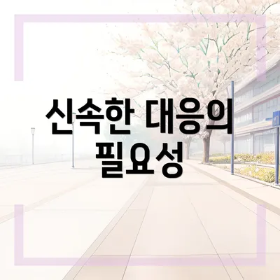신속한 대응의 필요성