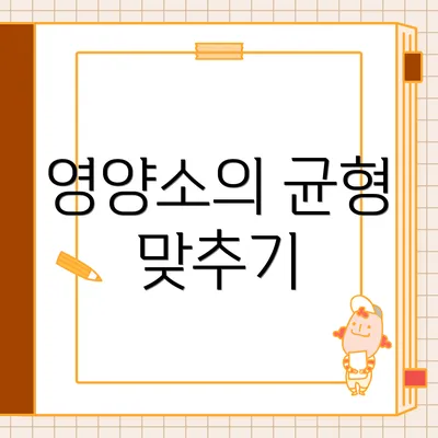 영양소의 균형 맞추기