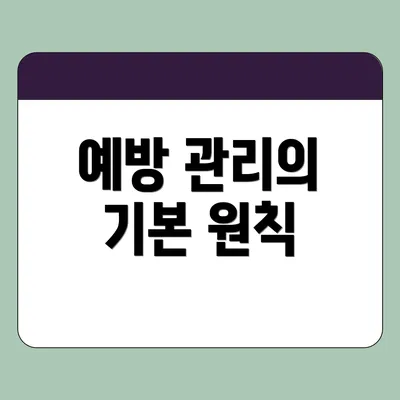 예방 관리의 기본 원칙